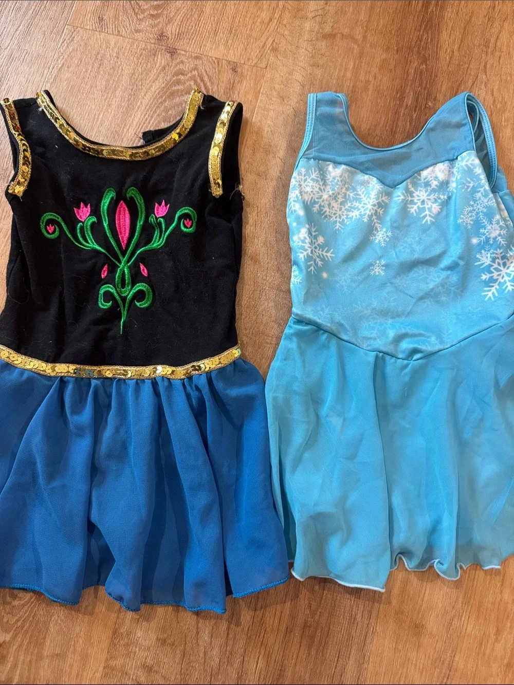 Kids Frozen-Inspired Blue Snowflake Costume Dress